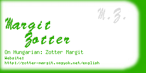 margit zotter business card